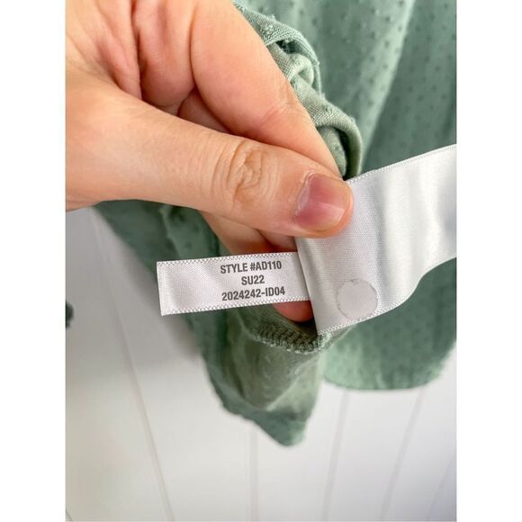 Madewell‎ Clip Dot Ruffle Top Frosted Willow Sage Green Size S - Picture 7 of 9